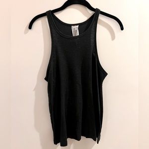 Free People black basic razorback tank